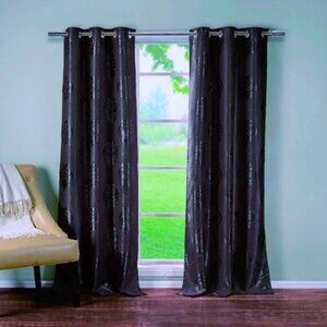 Thermal Blackout Curtains 2Panels Duck River Window Drapes total 80"x96 NEW